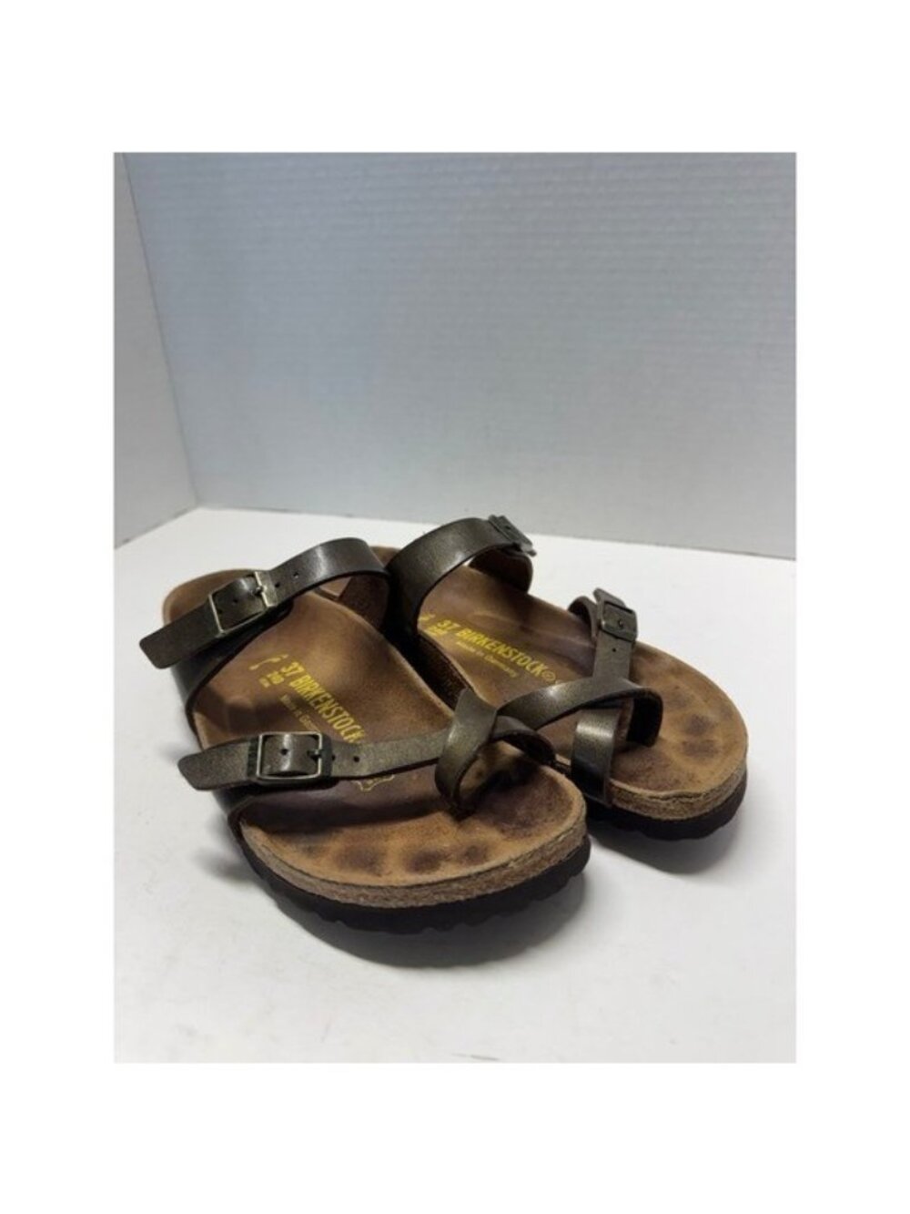 Birkenstock Mayari Metallic Bronze Birko-Flor Sandals Womens 37 6.5